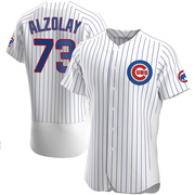 Authentic Adbert Alzolay Men's Chicago Cubs White Home Jersey