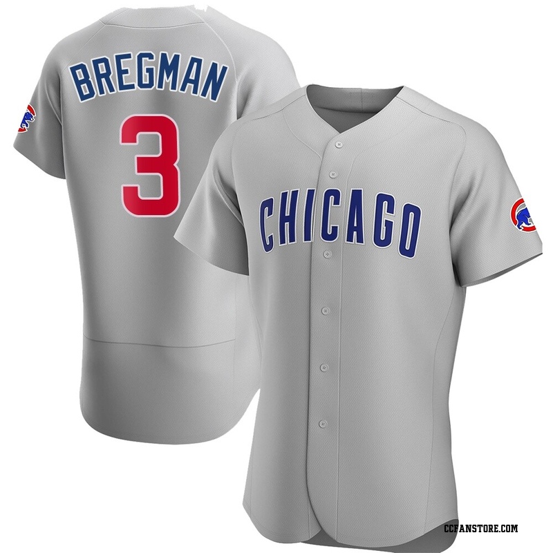 Authentic Alex Bregman Men's Chicago Cubs Gray Road Jersey
