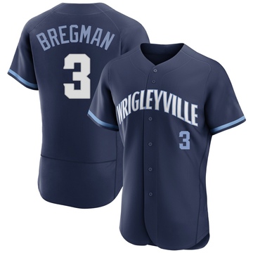 Authentic Alex Bregman Men's Chicago Cubs Navy 2021 City Connect Jersey