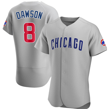 Authentic Andre Dawson Men's Chicago Cubs Gray Road Jersey