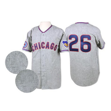 Authentic Billy Williams Men's Chicago Cubs Grey 1968 Throwback Jersey