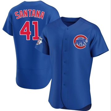 Authentic Carlos Santana Men's Chicago Cubs Royal Alternate Jersey