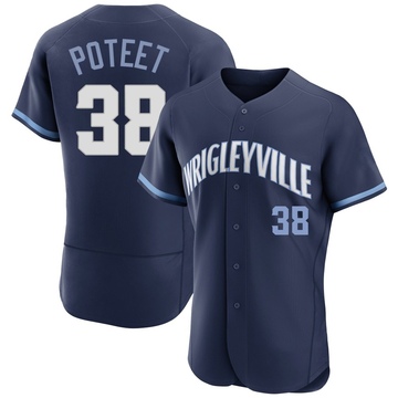 Authentic Cody Poteet Men's Chicago Cubs Navy 2021 City Connect Jersey
