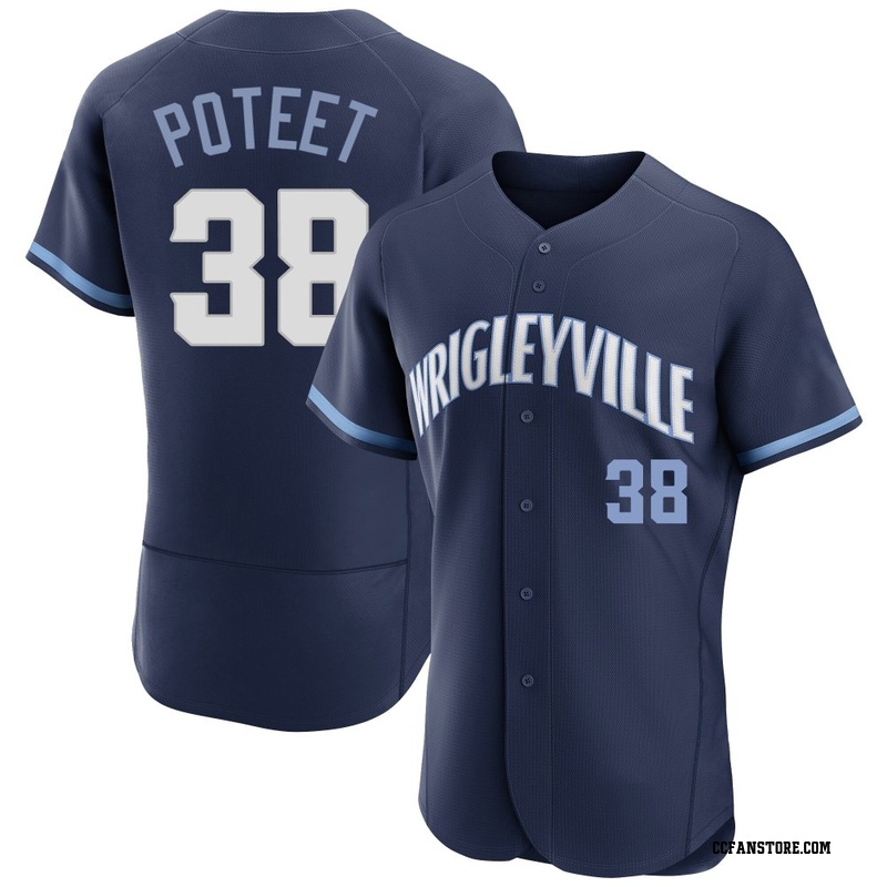 Authentic Cody Poteet Men's Chicago Cubs Navy 2021 City Connect Jersey
