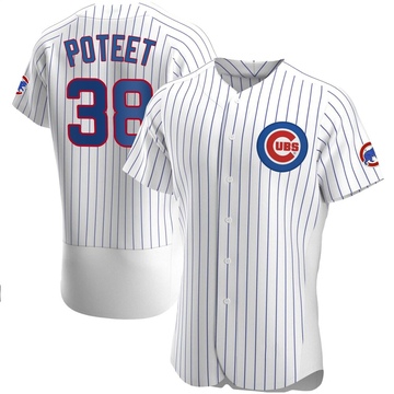 Authentic Cody Poteet Men's Chicago Cubs White Home Jersey