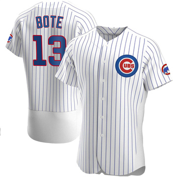 Authentic David Bote Men's Chicago Cubs White Home Jersey