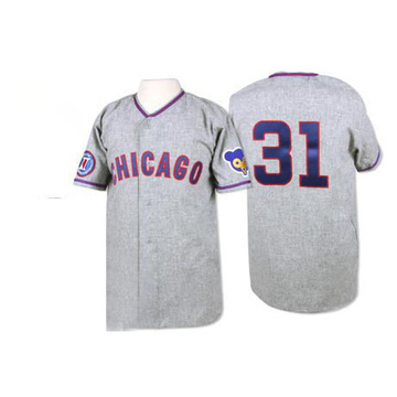 Authentic Fergie Jenkins Men's Chicago Cubs Grey 1968 Throwback Jersey