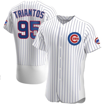 Authentic James Triantos Men's Chicago Cubs White Home Jersey