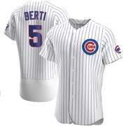 Authentic Jon Berti Men's Chicago Cubs White Home Jersey