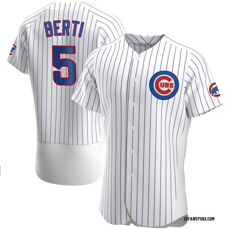 Authentic Jon Berti Men's Chicago Cubs White Home Jersey