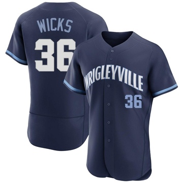 Authentic Jordan Wicks Men's Chicago Cubs Navy 2021 City Connect Jersey