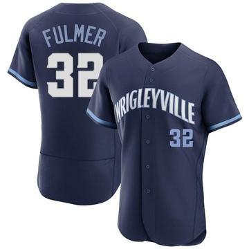 Authentic Michael Fulmer Men's Chicago Cubs Navy 2021 City Connect Jersey