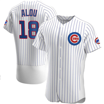 Authentic Moises Alou Men's Chicago Cubs White Home Jersey