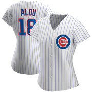 Authentic Moises Alou Women's Chicago Cubs White Home Jersey