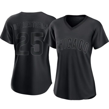 Authentic Moises Ballesteros Women's Chicago Cubs Black Pitch Fashion Jersey