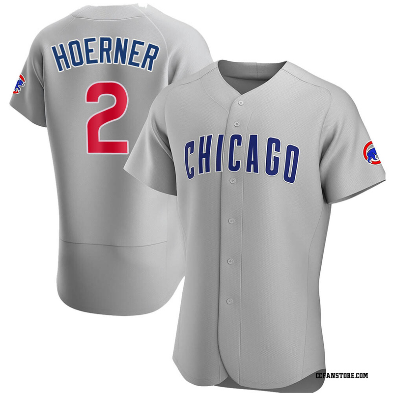 Authentic Nico Hoerner Men's Chicago Cubs Gray Road Jersey