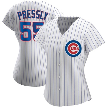 Authentic Ryan Pressly Women's Chicago Cubs White Home Jersey