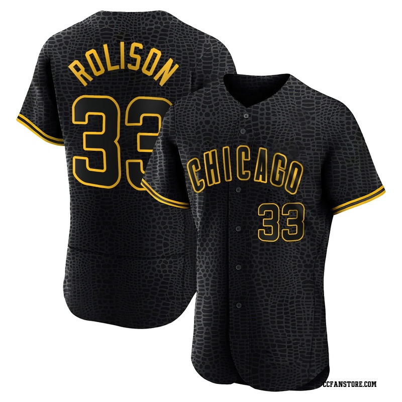 Authentic Ryan Rolison Men's Chicago Cubs Black Snake Skin City Jersey