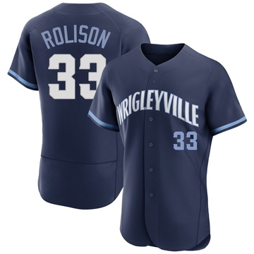 Authentic Ryan Rolison Men's Chicago Cubs Navy 2021 City Connect Jersey