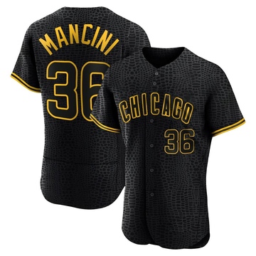 Authentic Trey Mancini Men's Chicago Cubs Black Snake Skin City Jersey