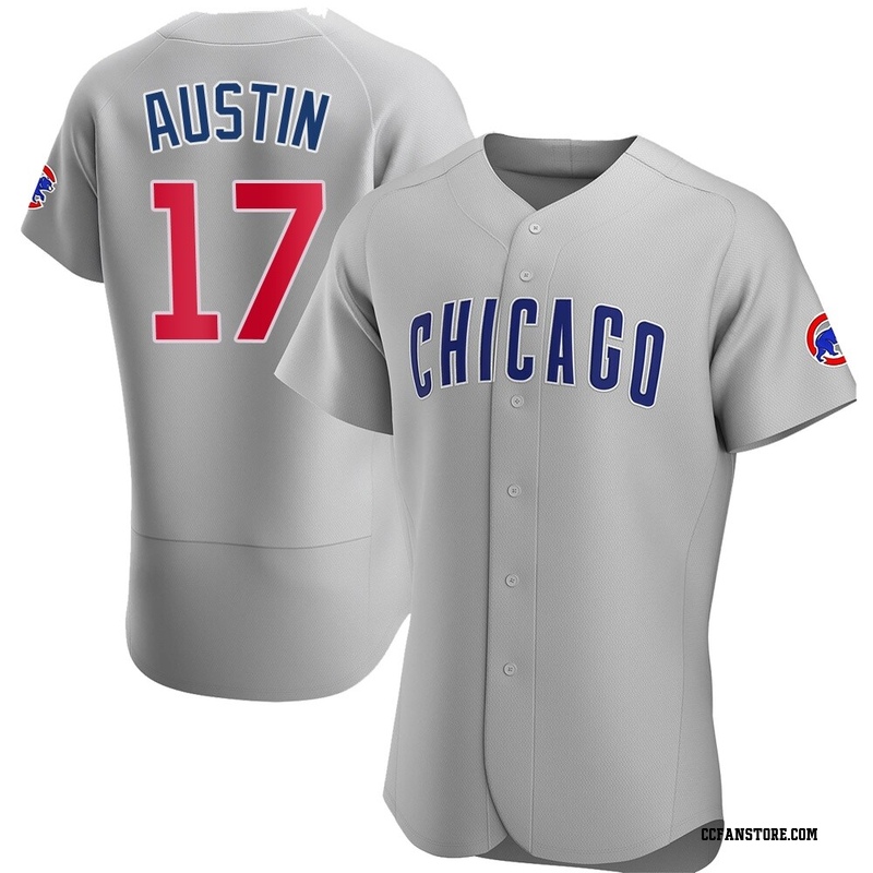 Authentic Tyler Austin Men's Chicago Cubs Gray Road Jersey