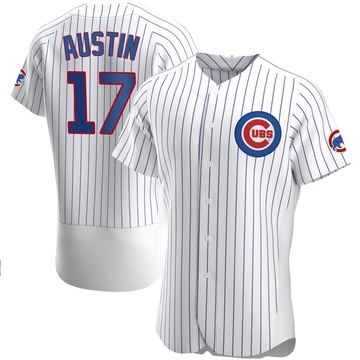 Authentic Tyler Austin Men's Chicago Cubs White Home Jersey