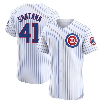 Elite Carlos Santana Men's Chicago Cubs White Home Jersey