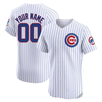 Elite Custom Men's Chicago Cubs White Home Jersey