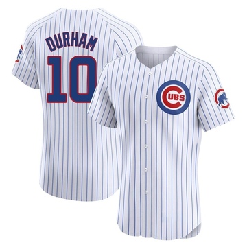 Elite Leon Durham Men's Chicago Cubs White Home Jersey