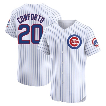 Elite Michael Conforto Men's Chicago Cubs White Home Jersey