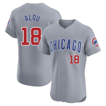 Elite Moises Alou Men's Chicago Cubs Gray Road Jersey