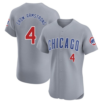 Elite Pete Crow-Armstrong Men's Chicago Cubs Gray Road Jersey
