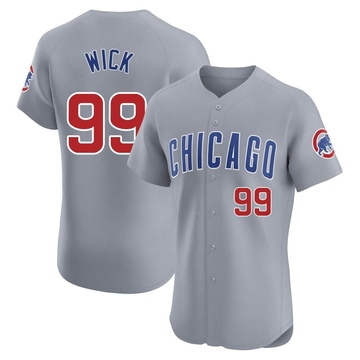 Elite Rowan Wick Men's Chicago Cubs Gray Road Jersey
