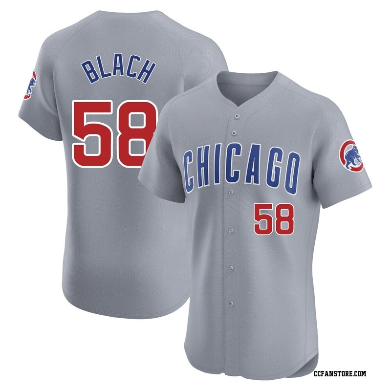 Elite Ty Blach Men's Chicago Cubs Gray Road Jersey