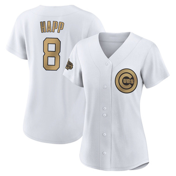 Game Ian Happ Women's Chicago Cubs White Replica 2022 All-Star Jersey