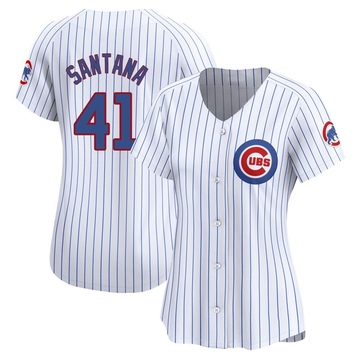 Limited Carlos Santana Women's Chicago Cubs White Home Jersey