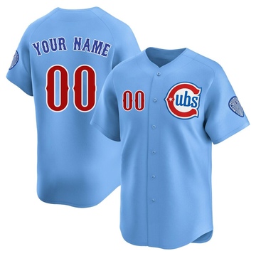 Limited Custom Men's Chicago Cubs Royal 2nd Alternate Jersey