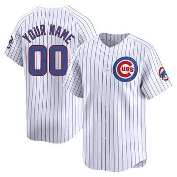 Limited Custom Youth Chicago Cubs White Home Jersey