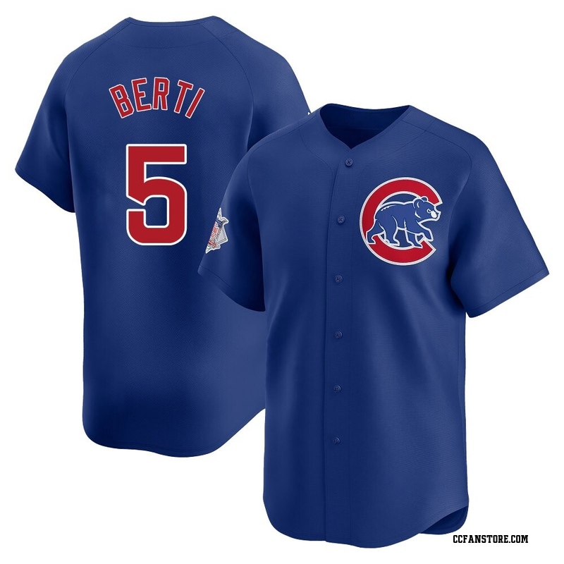 Limited Jon Berti Men's Chicago Cubs Royal Alternate Jersey