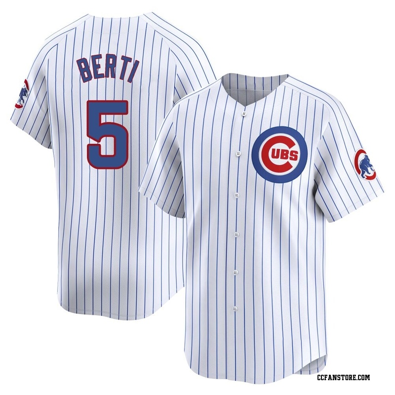 Limited Jon Berti Youth Chicago Cubs White Home Jersey