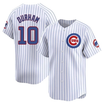 Limited Leon Durham Men's Chicago Cubs White Home Jersey
