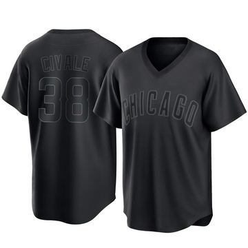 Replica Aaron Civale Youth Chicago Cubs Black Pitch Fashion Jersey