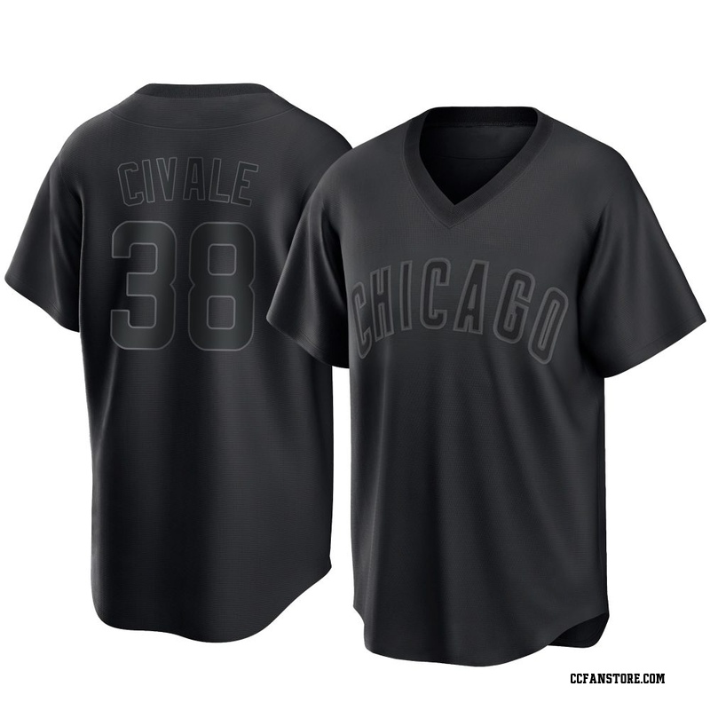 Replica Aaron Civale Youth Chicago Cubs Black Pitch Fashion Jersey