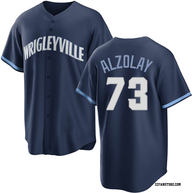 Replica Adbert Alzolay Men's Chicago Cubs Navy 2021 City Connect Jersey