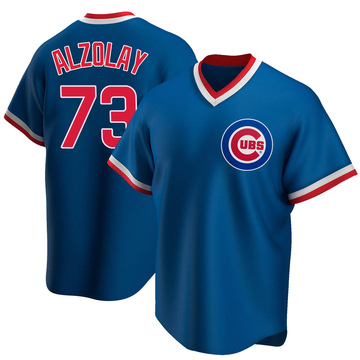 Replica Adbert Alzolay Men's Chicago Cubs Royal Road Cooperstown Collection Jersey