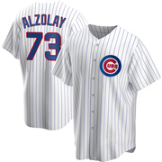 Replica Adbert Alzolay Men's Chicago Cubs White Home Jersey
