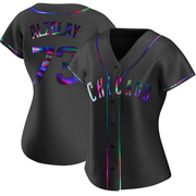 Replica Adbert Alzolay Women's Chicago Cubs Black Holographic Alternate Jersey