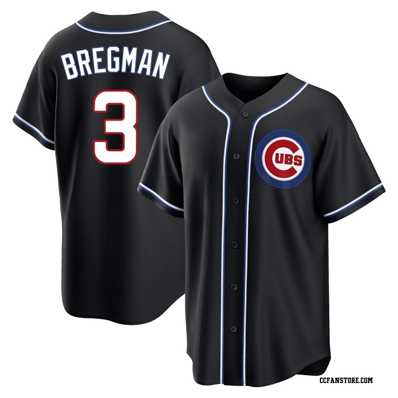 Replica Alex Bregman Men's Chicago Cubs Black Fashion Out Jersey
