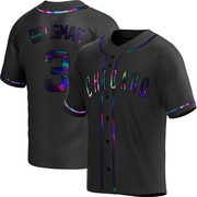 Replica Alex Bregman Men's Chicago Cubs Black Holographic Alternate Jersey