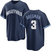 Replica Alex Bregman Men's Chicago Cubs Navy 2021 City Connect Jersey